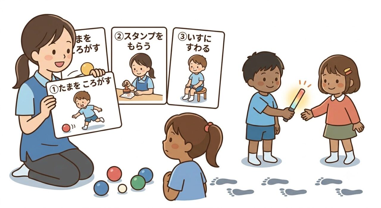 視覚化とルール分解で楽しむボッチャアレンジの様子