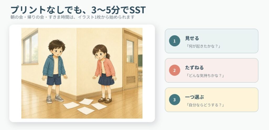 提示用イラストを使った短時間SST